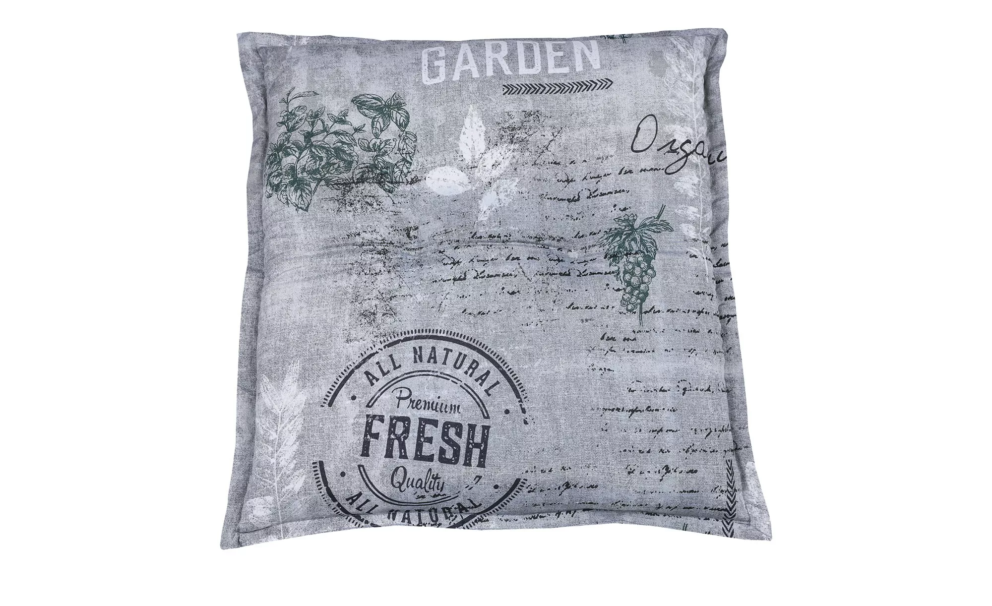GO-DE   Auflage - grau - 65% Polyester, 35% Baumwolle - 50 cm - 7 cm - Gart günstig online kaufen