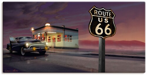 Artland Wandbild »Route 66«, Bilder von Amerika, (1 St.), als Leinwandbild günstig online kaufen