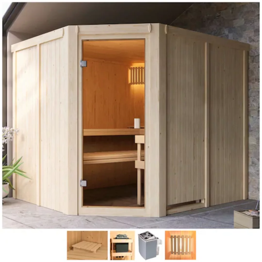 welltime Sauna »Henrika«, 9-kW-Ofen mit int. Steuerung günstig online kaufen