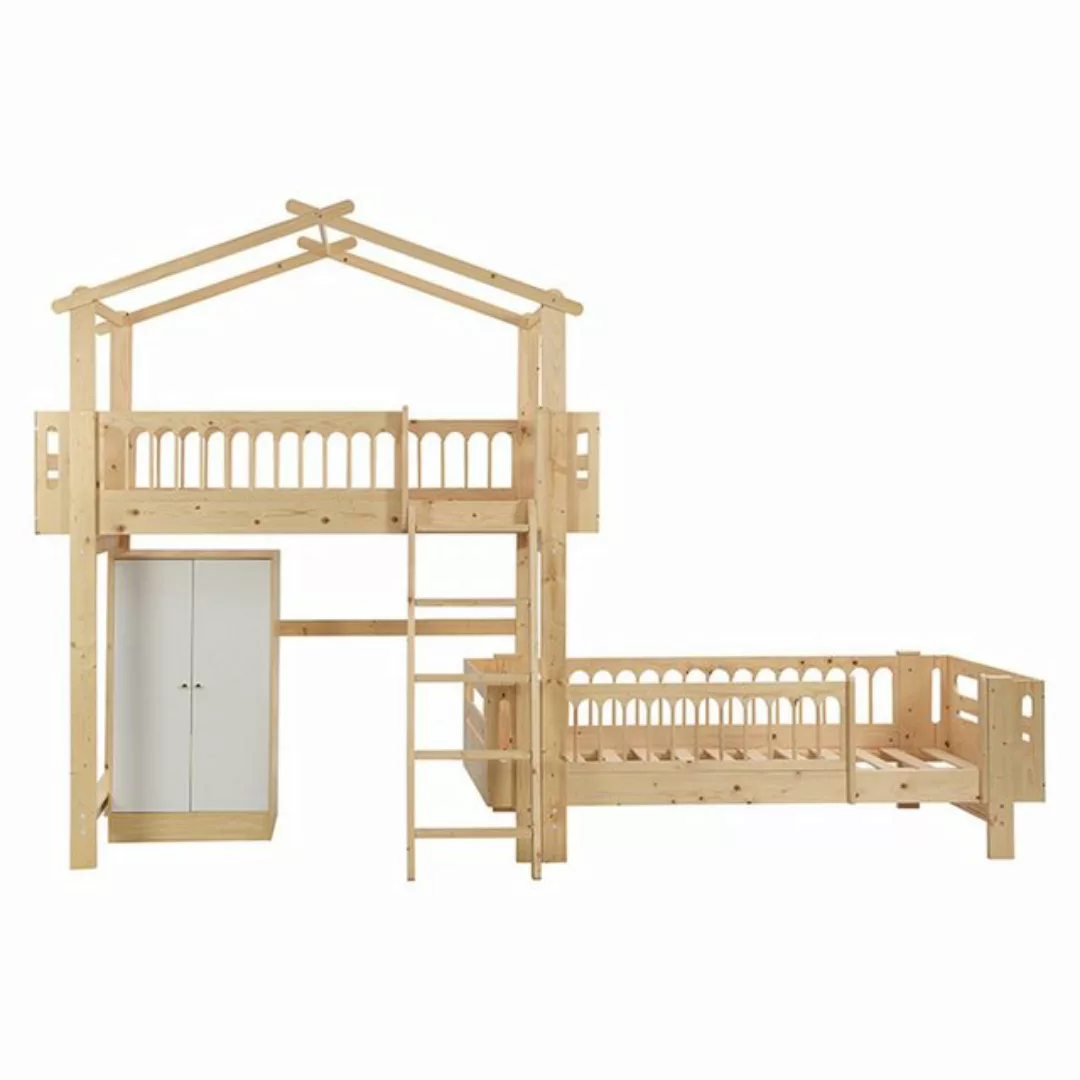 Gotagee Kinderbett Etagenbett Hausbett Absturzsicherung 90x200cm Doppelbett günstig online kaufen