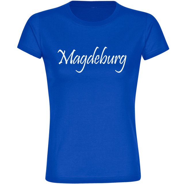 multifanshop T-Shirt Damen Magdeburg - Schriftzug - Frauen günstig online kaufen