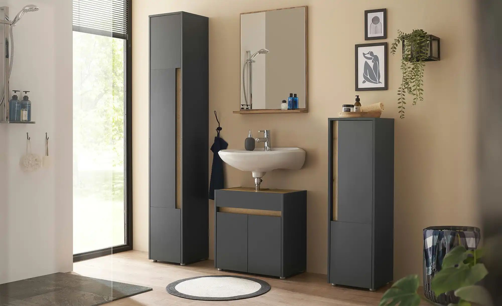 Unterschrank  Colpinsee ¦ grau ¦ Maße (cm): B: 35 H: 114 T: 34.0 Schränke > günstig online kaufen