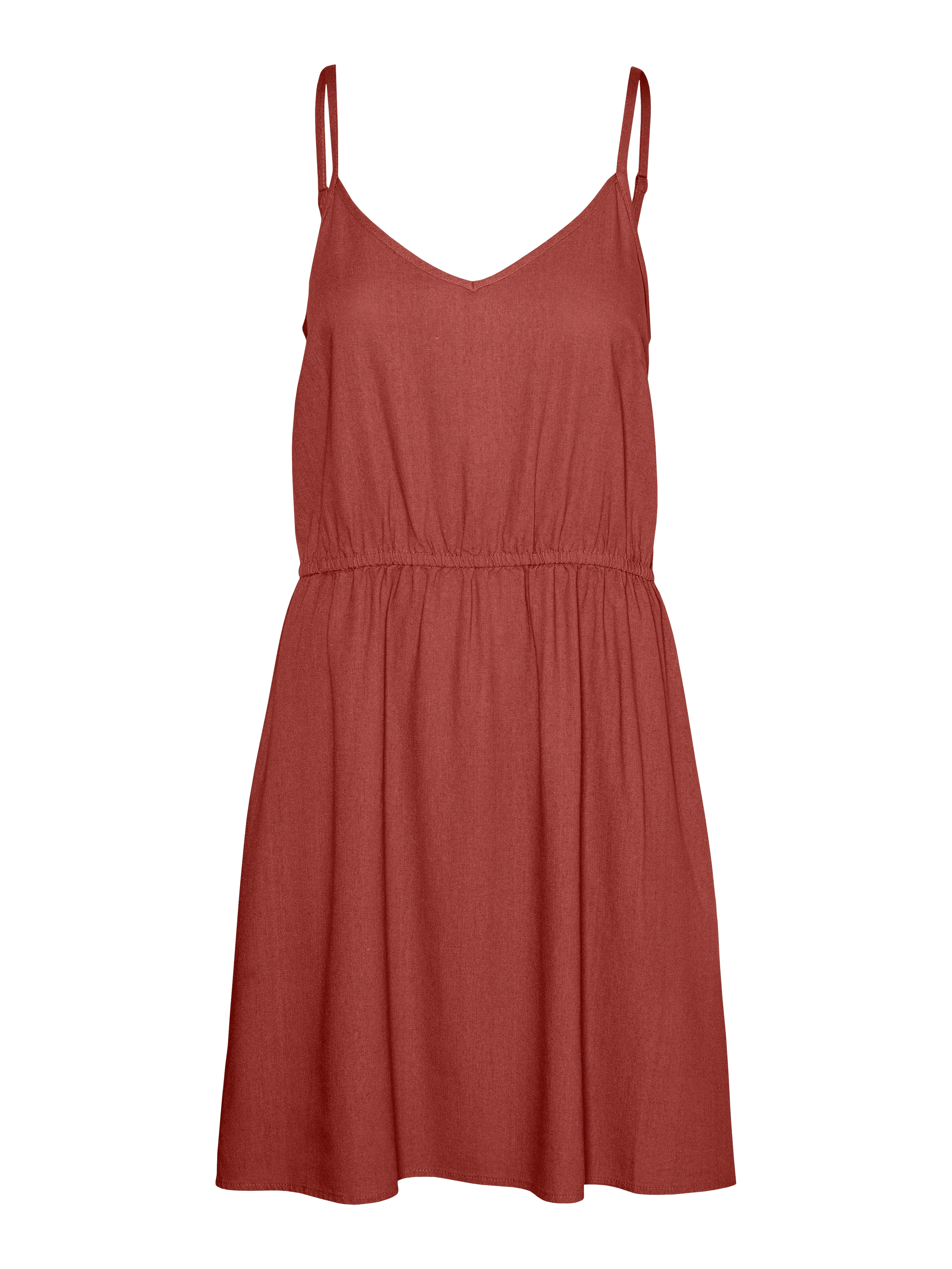 Vero Moda Trägerkleid "VMMYMILO SINGLET SHORT DRESS WVN GA", mit Leinen günstig online kaufen