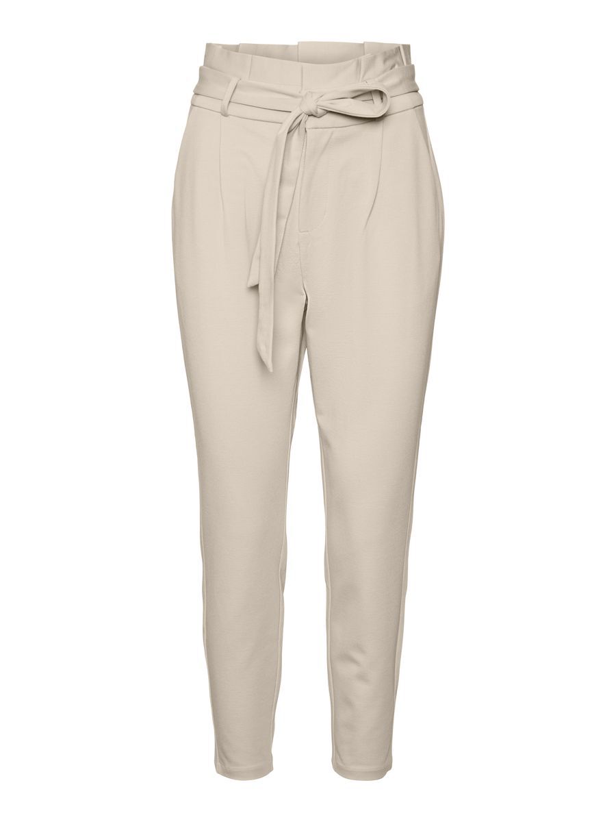 VERO MODA Knöchellange High Waist Loose Fit Paperbag Hose Damen Beige günstig online kaufen