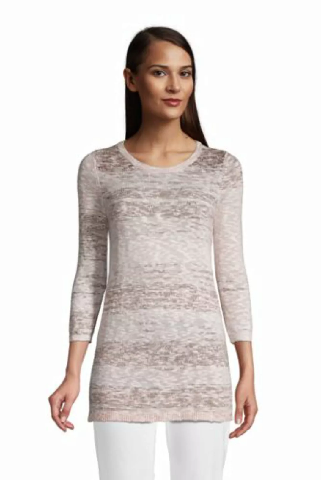 Pullover aus Baumwollmix, Damen, Größe: 48-50 Normal, Pink, by Lands' End, günstig online kaufen