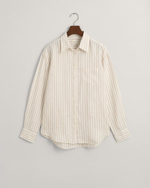 Gant Blusenshirt REL STRIPED LINEN SHIRT, EVENING BLUE günstig online kaufen