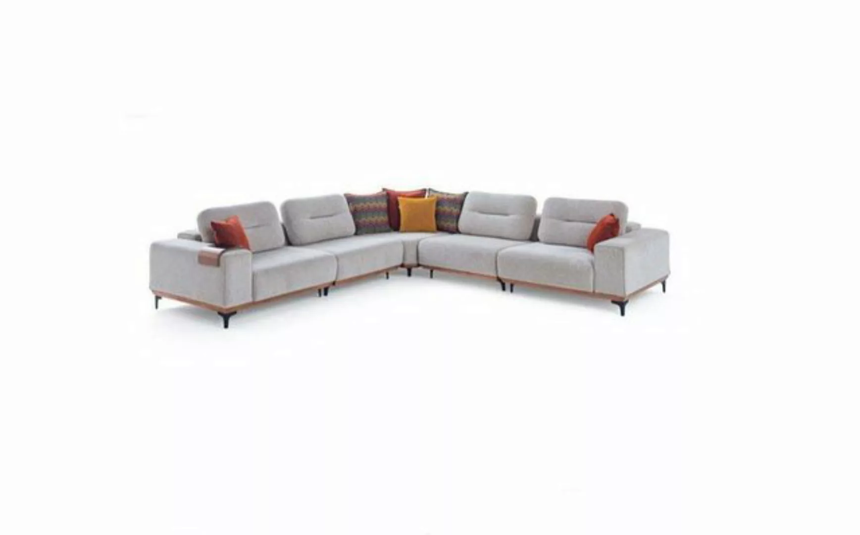 JVmoebel Ecksofa Weißes Exklusives L-Form Polstersofa Designer Ecksofa Wohn günstig online kaufen