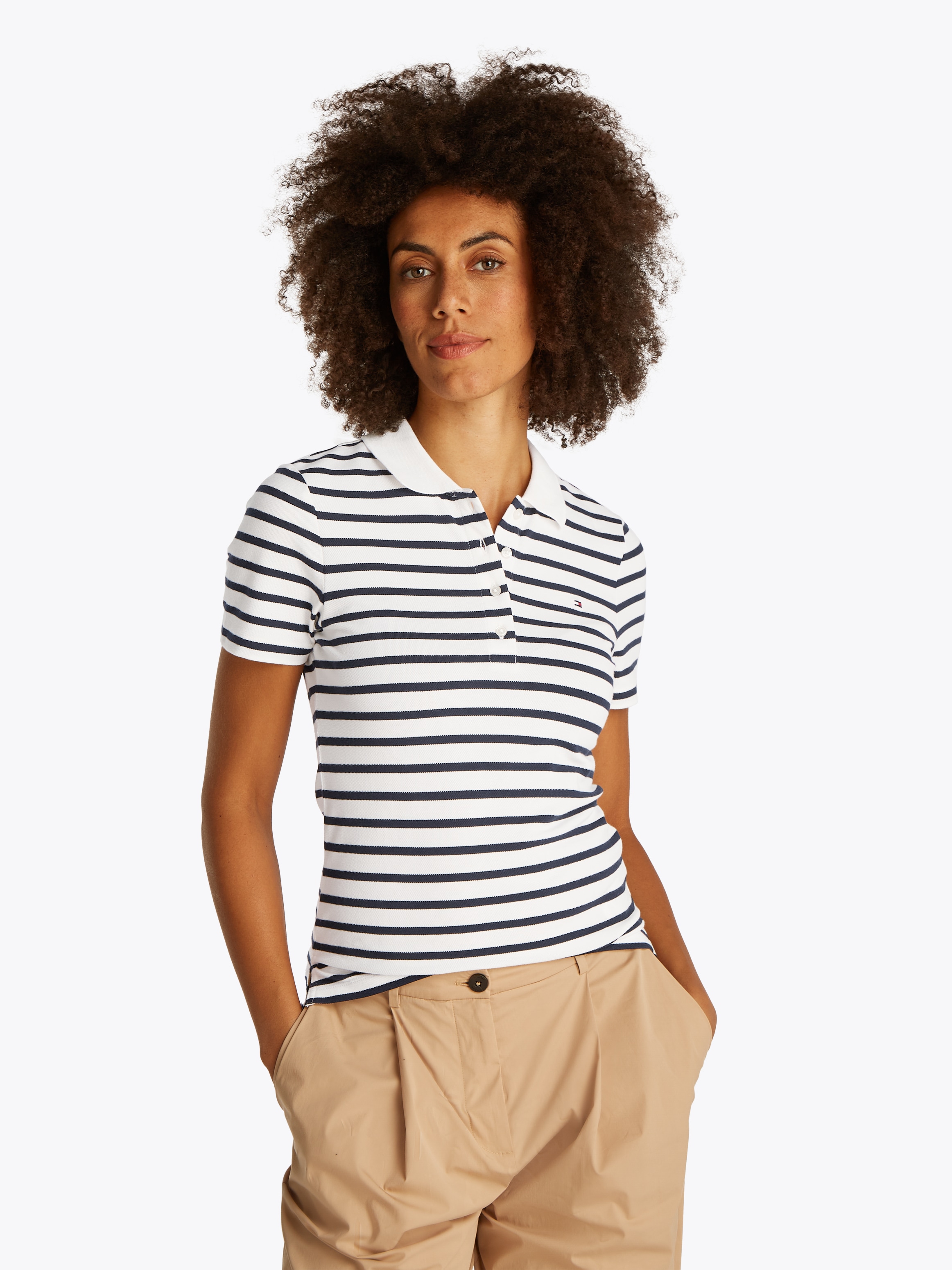 Tommy Hilfiger Poloshirt "1985 Slim Fit Pique Premium", mit Logostickerei, günstig online kaufen