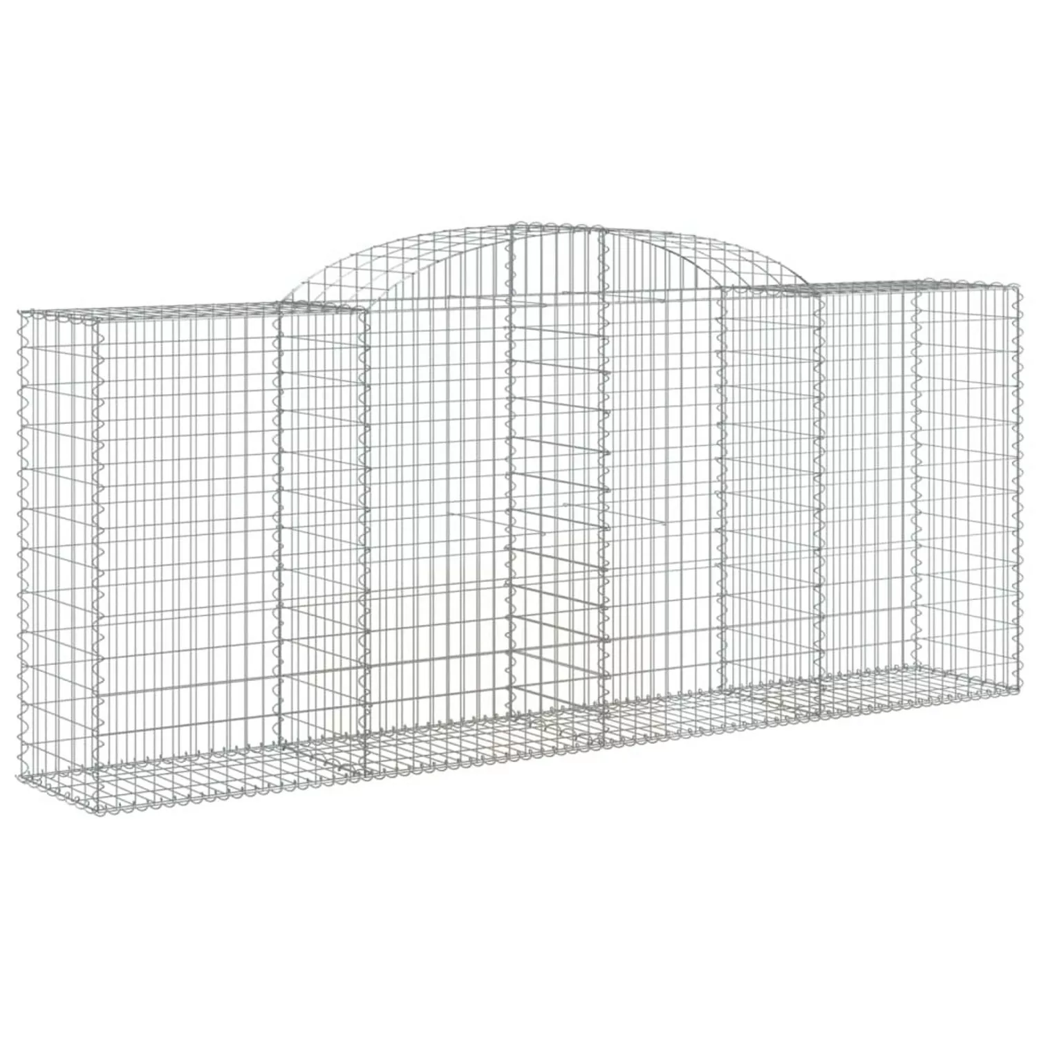 vidaXL Gabionen mit Hochbogen 3 Stk 300x50x120/140cm Eisen 1666586 günstig online kaufen