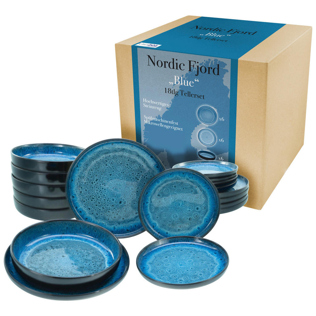 CreaTable Tafelservice Nordic Fjord Blue günstig online kaufen