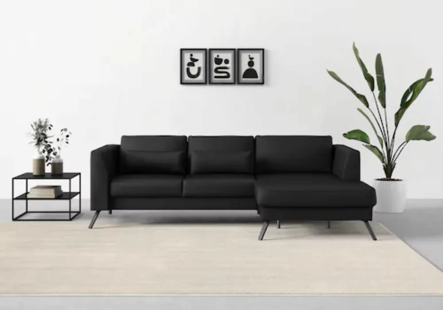 sit&more Ecksofa »Lindholm L-Form«, mit Sitztiefenverstellung und Federkern günstig online kaufen