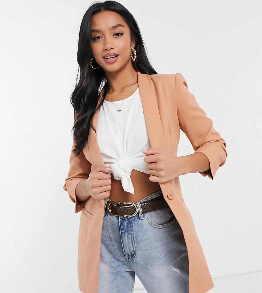 ASOS DESIGN Petite – Mix & Match – Anzug-Blazer in Rosa günstig online kaufen