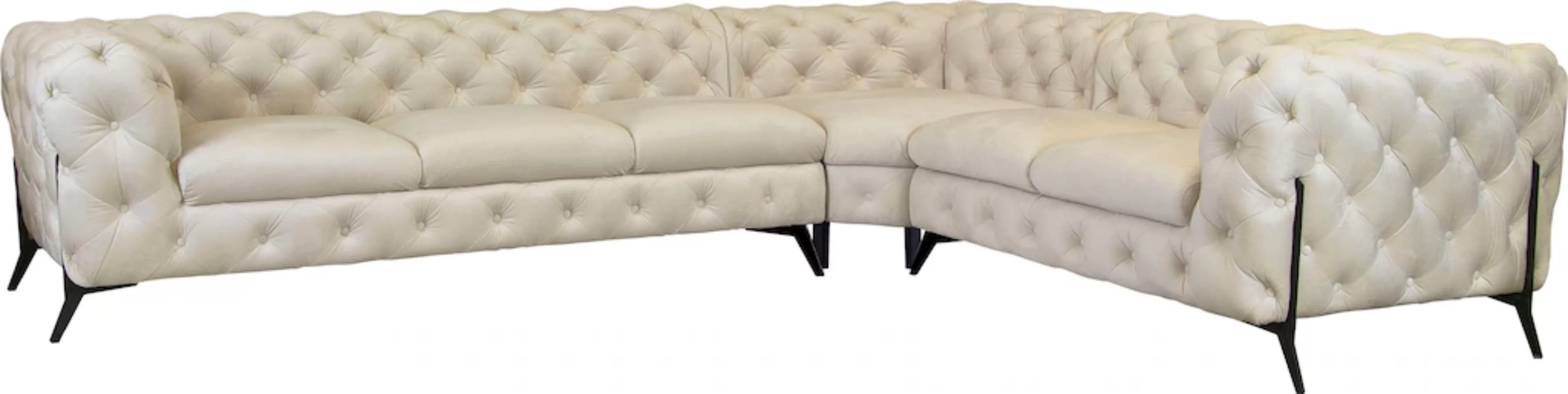 Leonique Chesterfield-Sofa "Amaury L-Form", großes Ecksofa, Chesterfield-Op günstig online kaufen