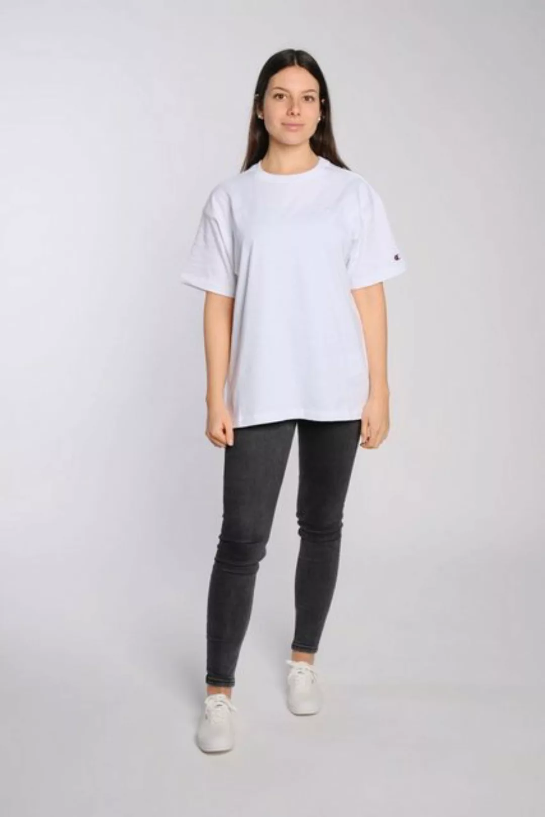 Champion T-Shirt Champion T-Shirt Rundhalsausschnitt Weiß günstig online kaufen