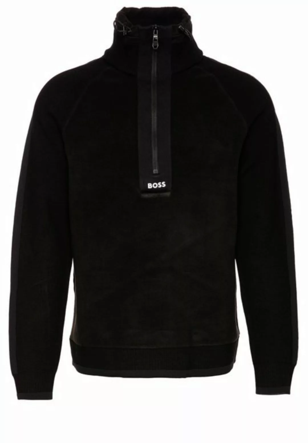 BOSS GREEN Strickpullover Zartic mit verstellbarem Kragen (1-tlg) günstig online kaufen