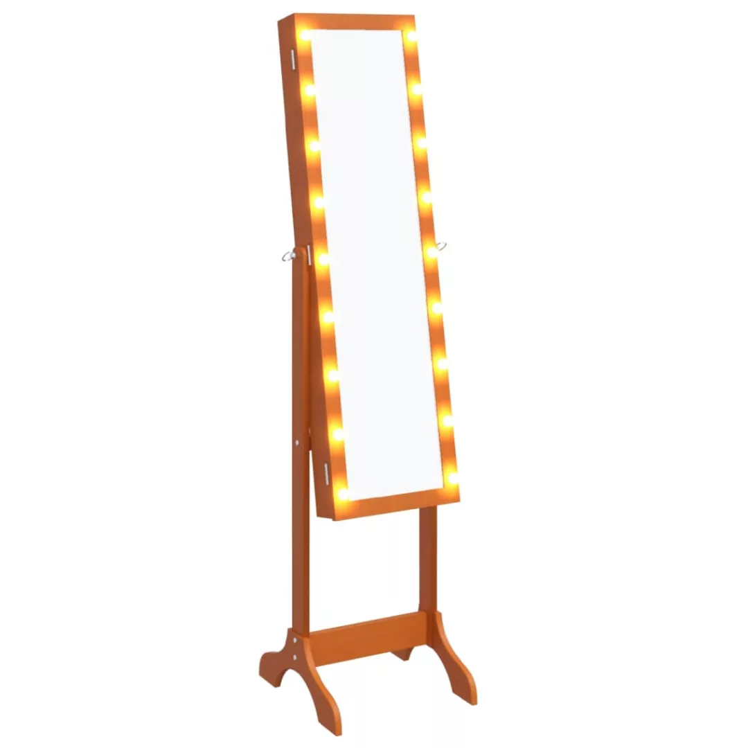 Vidaxl Standspiegel Mit Led 34x37x146 Cm günstig online kaufen