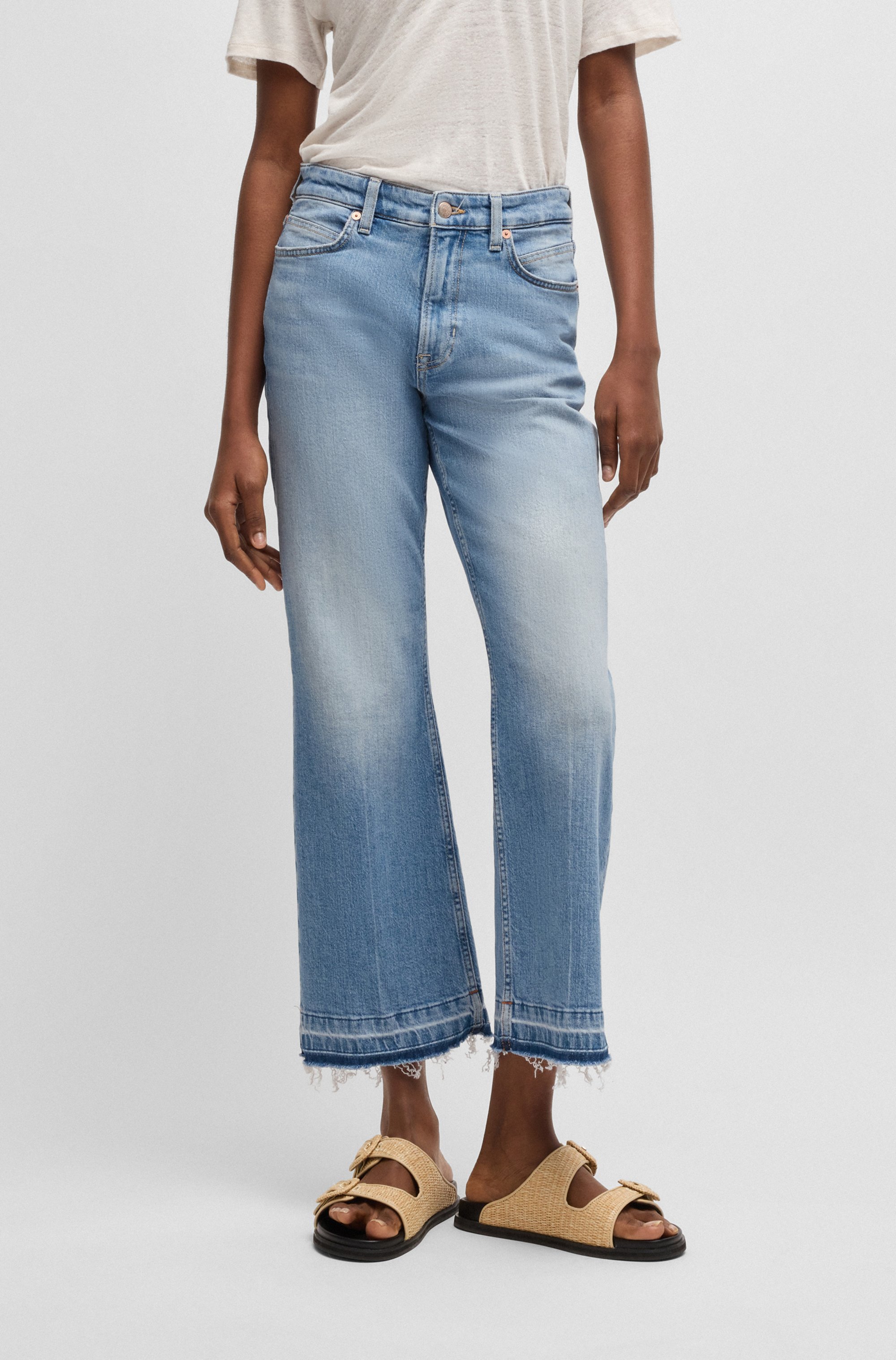 BOSS ORANGE Schlagjeans "Soft Kick Flare High Rise Premium Damenmode", (BOS günstig online kaufen