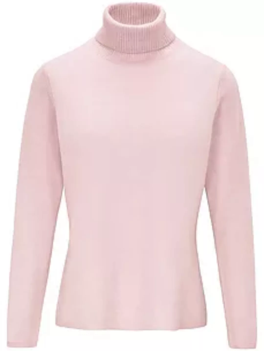 Rollkragen-Pullover aus Schurwolle und Kaschmir include rosé günstig online kaufen