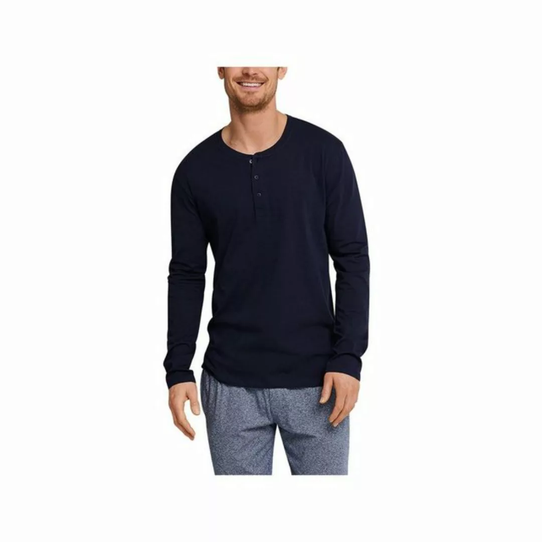 Schiesser Langarmshirt blau regular (1-tlg) günstig online kaufen
