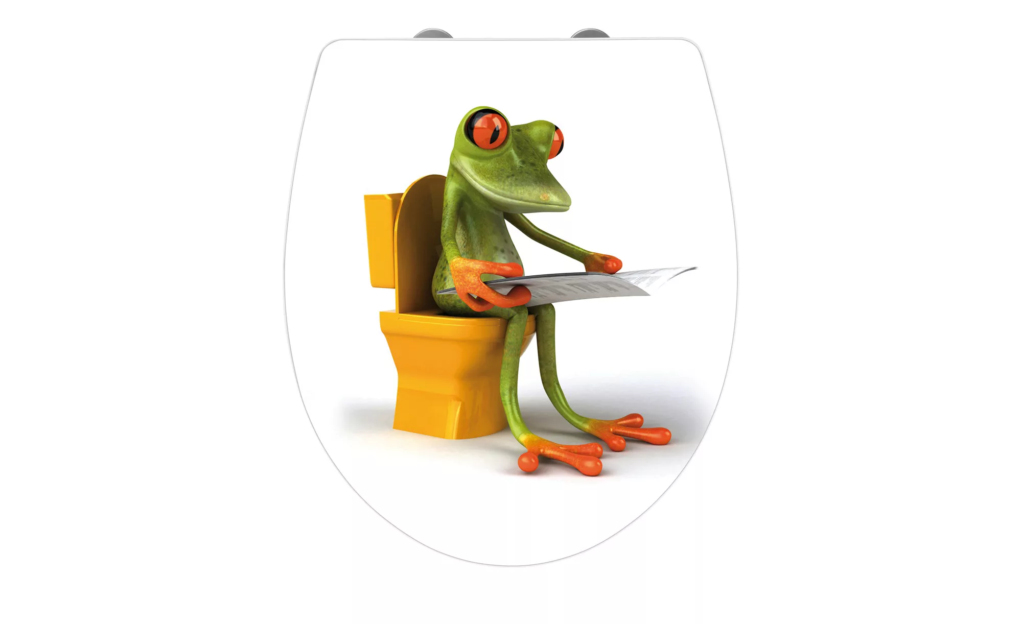 WENKO Premium WC-Sitz Hochglanz Acryl Frog News, aus antibakteriellem Durop günstig online kaufen