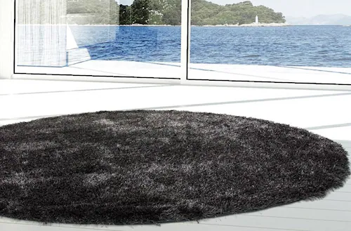 calo-deluxe Hochflor-Teppich »Masada 900«, rund, 40 mm Höhe, Wohnzimmer günstig online kaufen