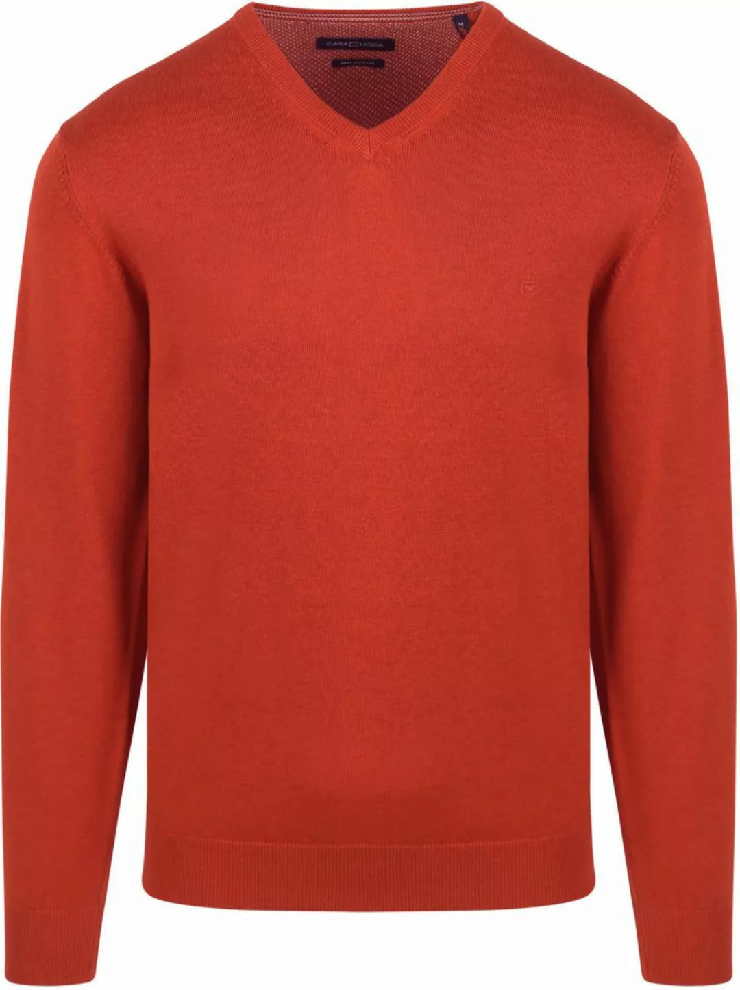 Casa Moda Pullover V-Halsausschnitt Orange - Größe M günstig online kaufen