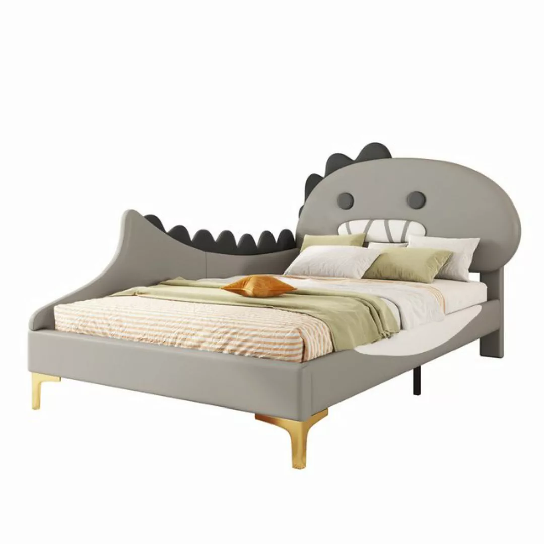 MODFU Kinderbett Funktionsbett, Flachbett (Cartoon Dinosaurier Form, kunstl günstig online kaufen