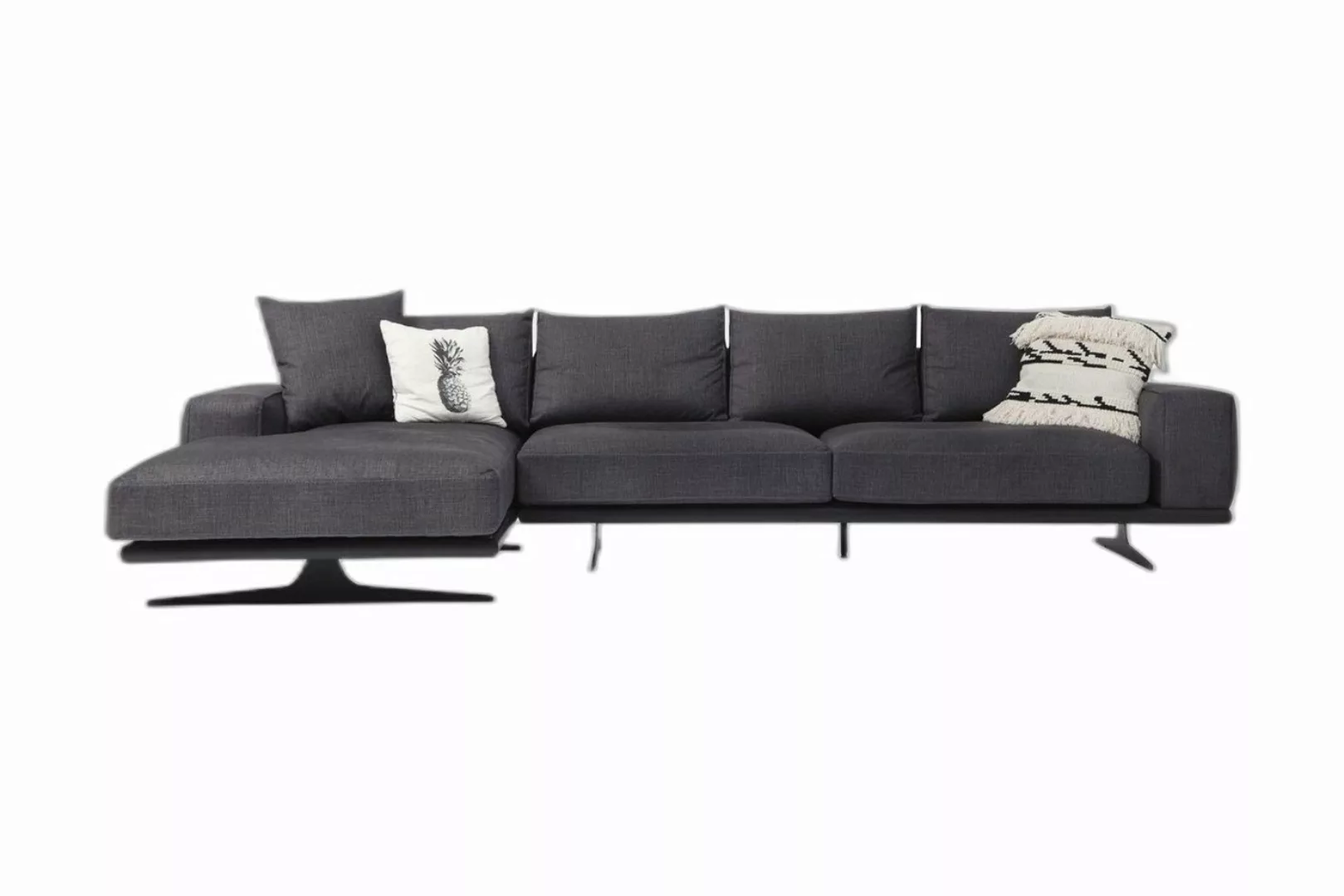 Xlmoebel Ecksofa Eckcouch L-Form Wohnraum Grau Zeitgenössisch Textil Sessel günstig online kaufen