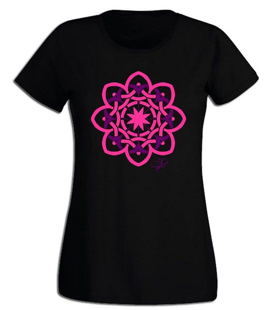 G-graphics T-Shirt Damen T-Shirt - Mandala Pink-Purple-Collection, Slim-fit günstig online kaufen