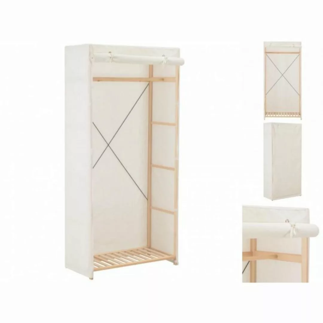 vidaXL Kleiderschrank Kleiderschrank Stoffschrank Weiß 79 x 40 x 170 cm Sto günstig online kaufen