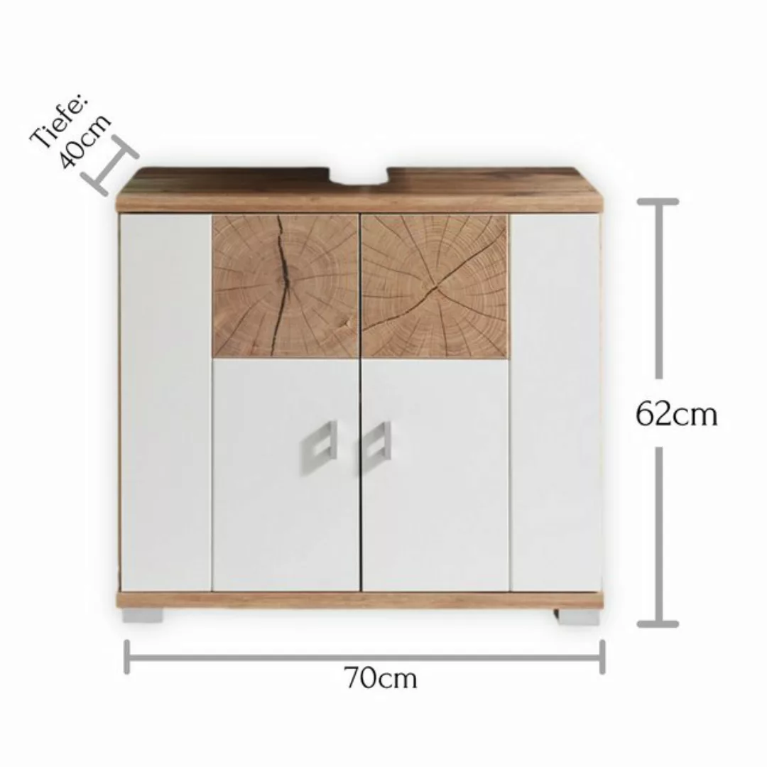 BEGA BBK Waschbeckenunterschrank 70 x 62 x 40 cm (B/H/T) günstig online kaufen