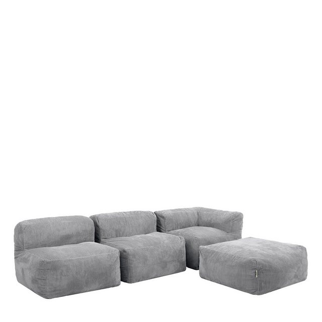 icon Sofa Modulares Ecksofa 4 Stück aus Kunstfell Flauschig „Zen“, Schaumst günstig online kaufen