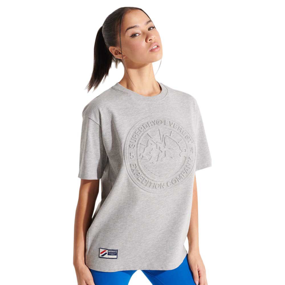 Superdry Expedition Embossed Kurzarm T-shirt S Grey Marl günstig online kaufen