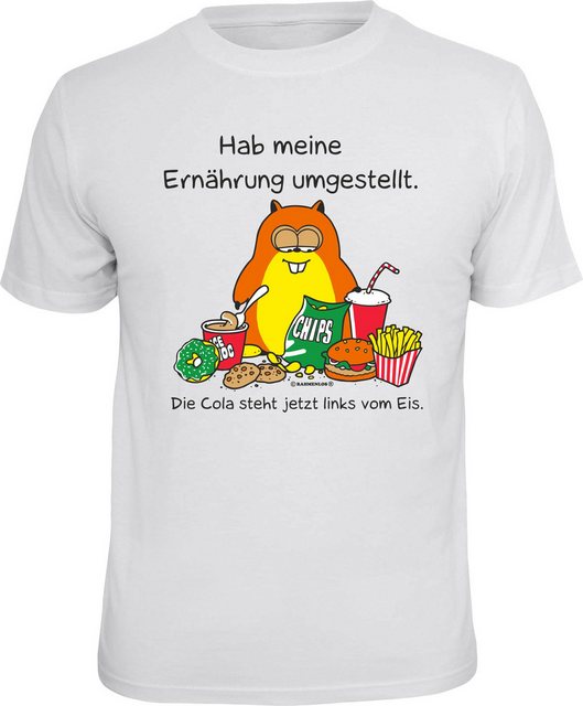 RAHMENLOS® T-Shirt für Naschkatzen - Hab meine Ernährung umgestellt günstig online kaufen