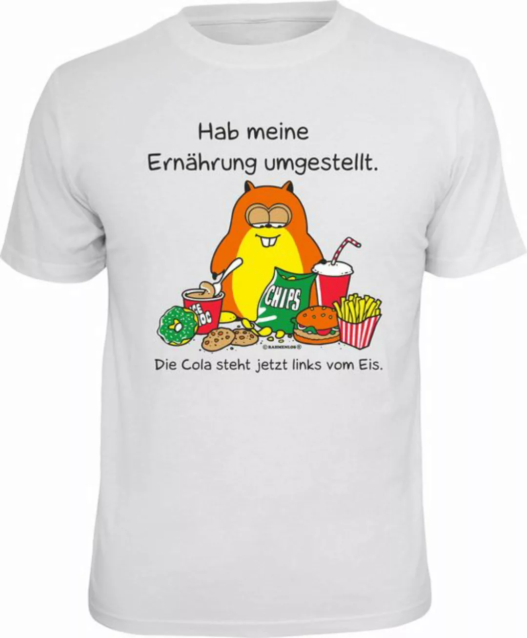 RAHMENLOS® T-Shirt für Naschkatzen - Hab meine Ernährung umgestellt günstig online kaufen