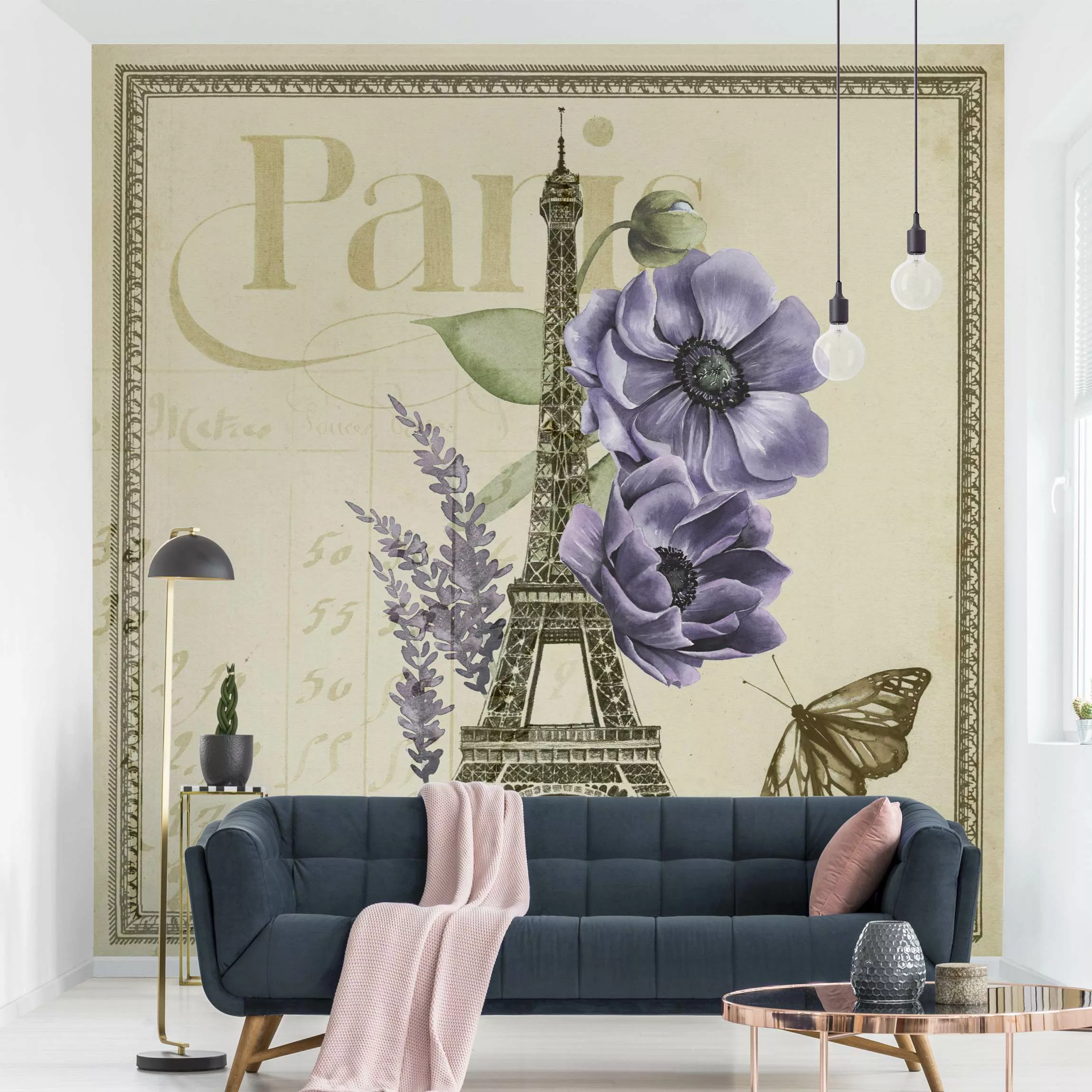 Fototapete Paris Collage Eiffelturm günstig online kaufen