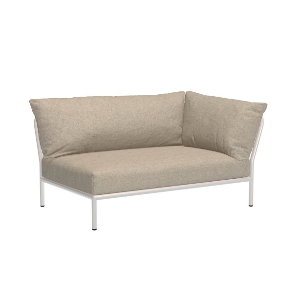 LEVEL2 Outdoor Sofa Lounge-Modul 2 Papyrus Weiß Rechts günstig online kaufen