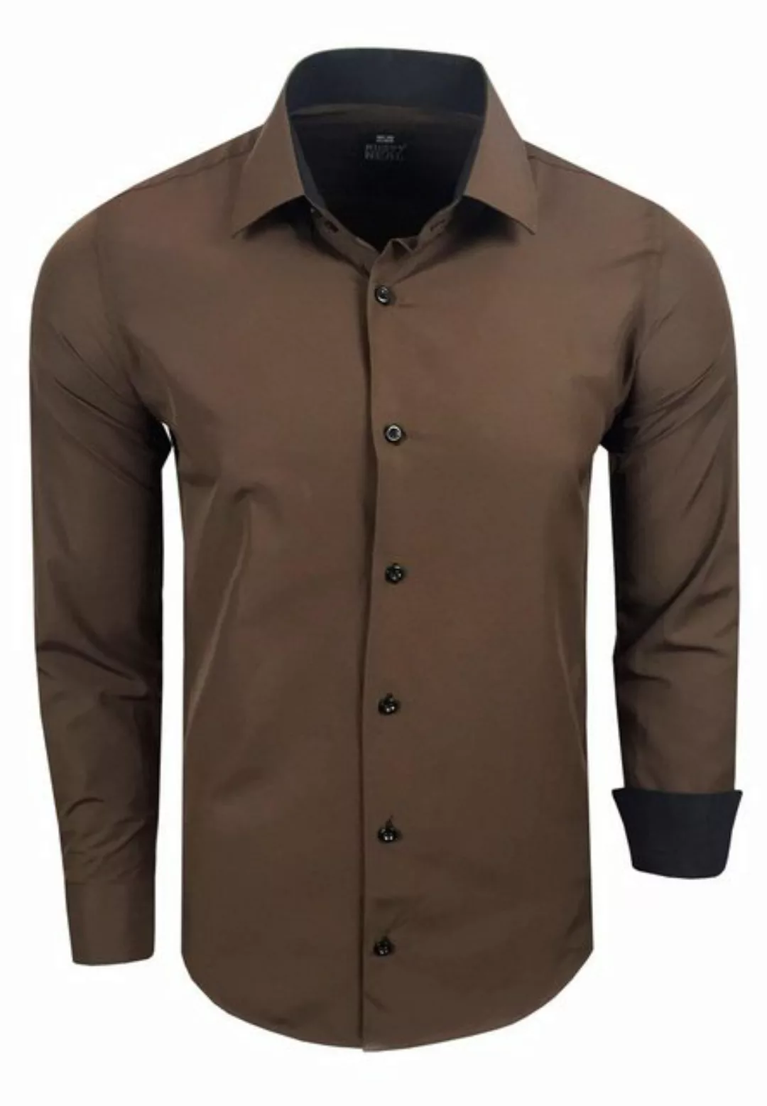 Rusty Neal Langarmhemd mit trendigem Farbkontrast günstig online kaufen