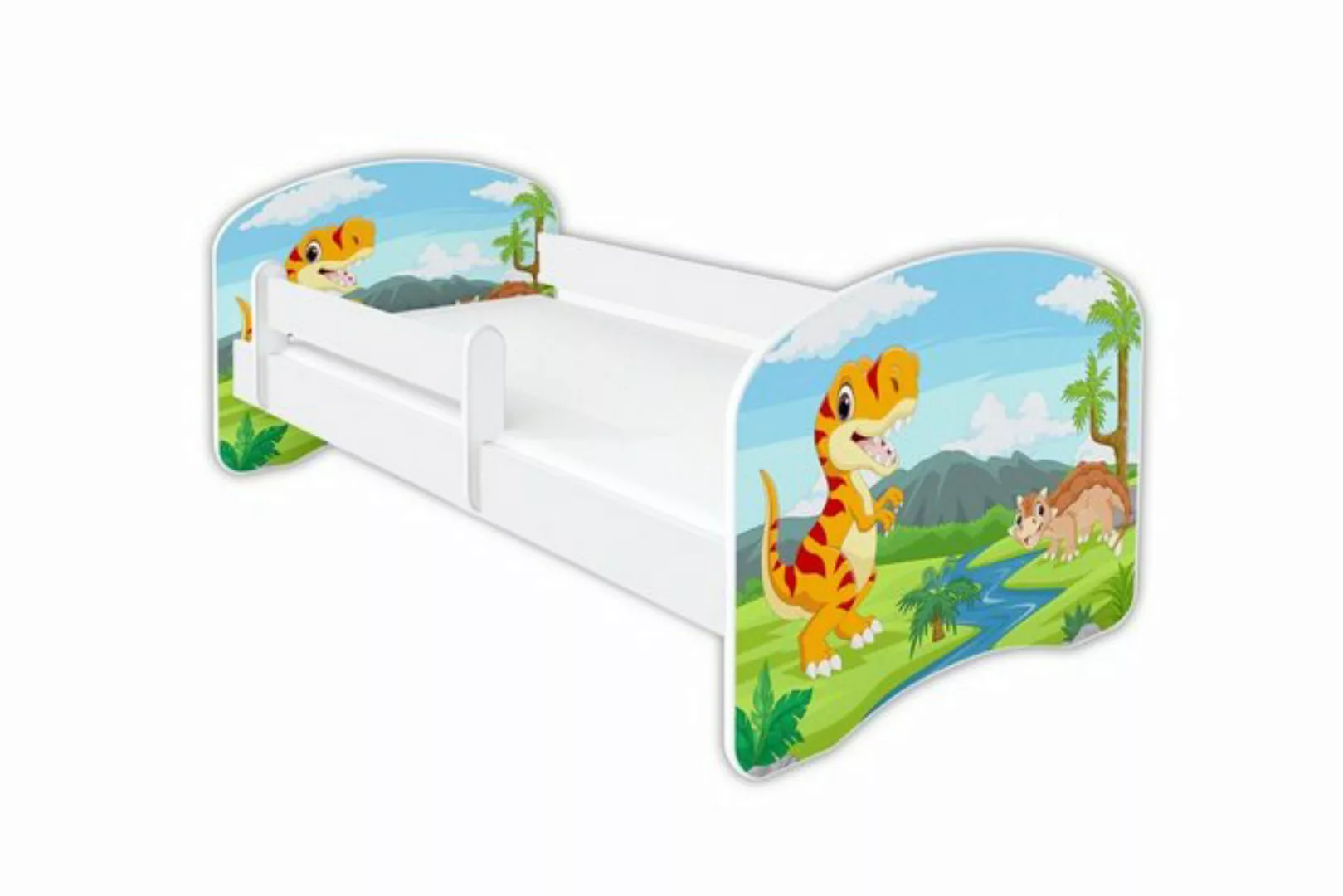 Clamaro Kinderbett (Dinosaurier, Kinderbett Babybett mit Matratze 70x140, 8 günstig online kaufen