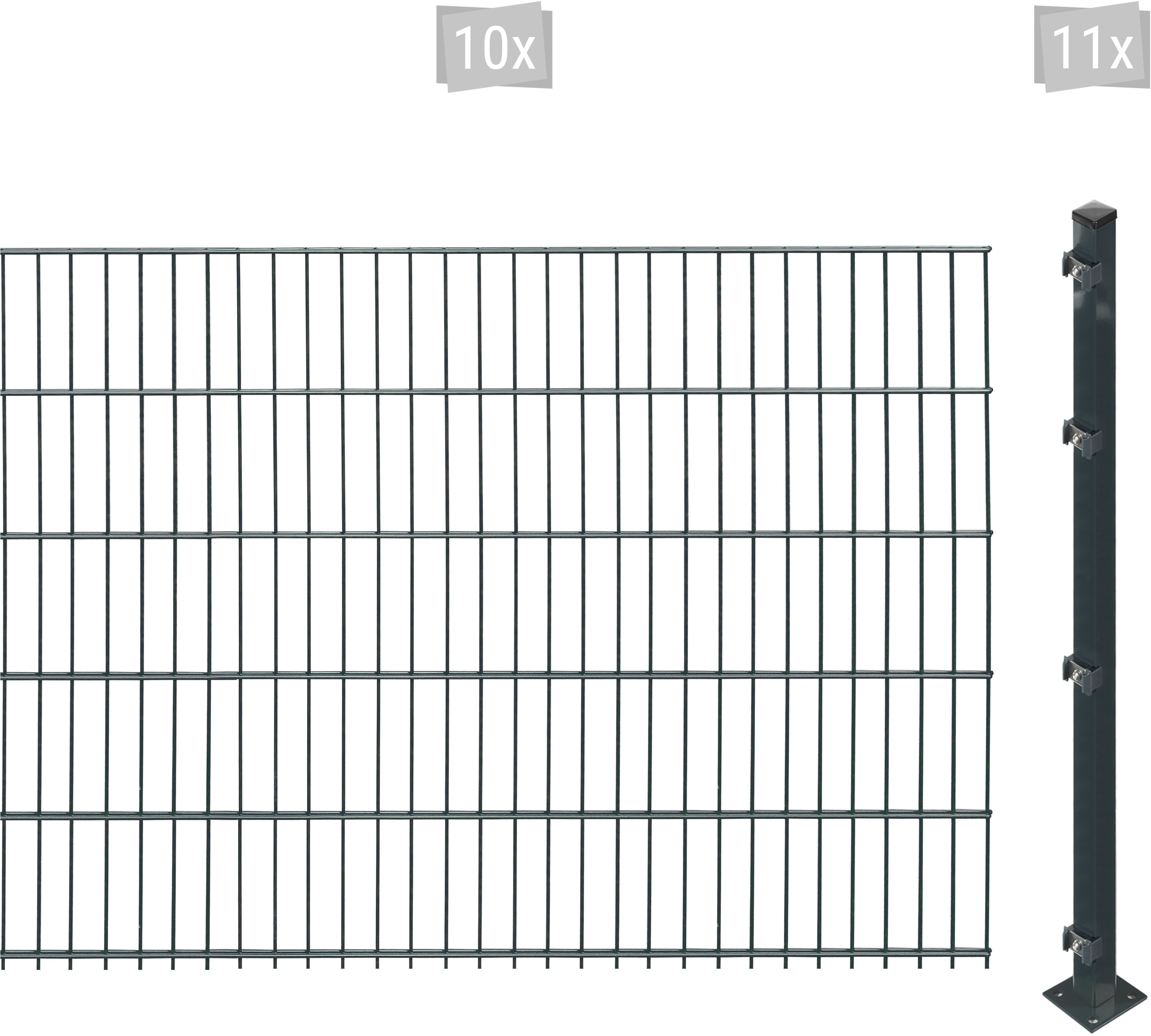 Arvotec Doppelstabmattenzaun "ESSENTIAL 103 zum Aufschrauben", Zaunhöhe 103 günstig online kaufen