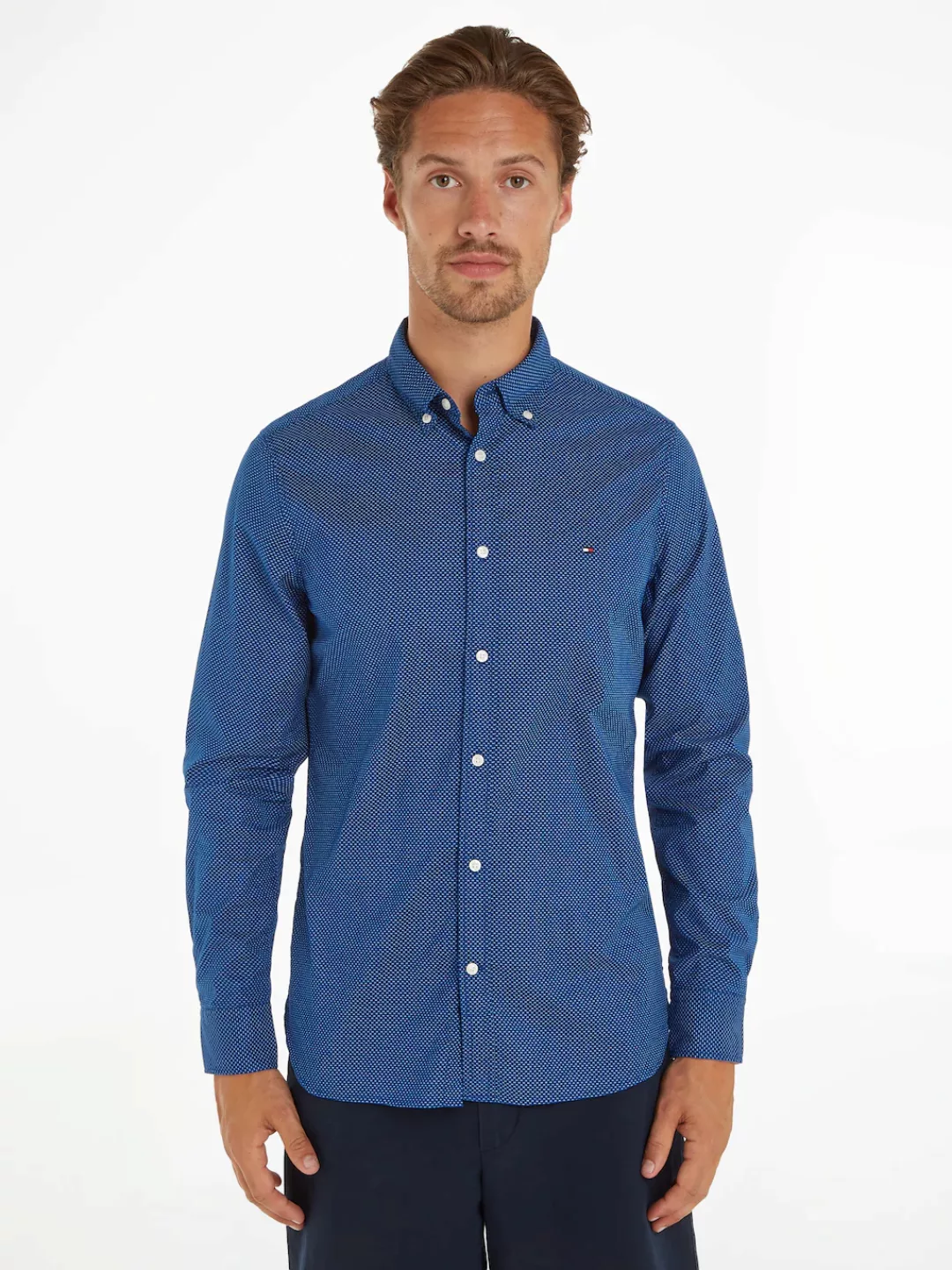 Tommy Hilfiger Langarmhemd FLEX MINI PRINT SF SHIRT günstig online kaufen