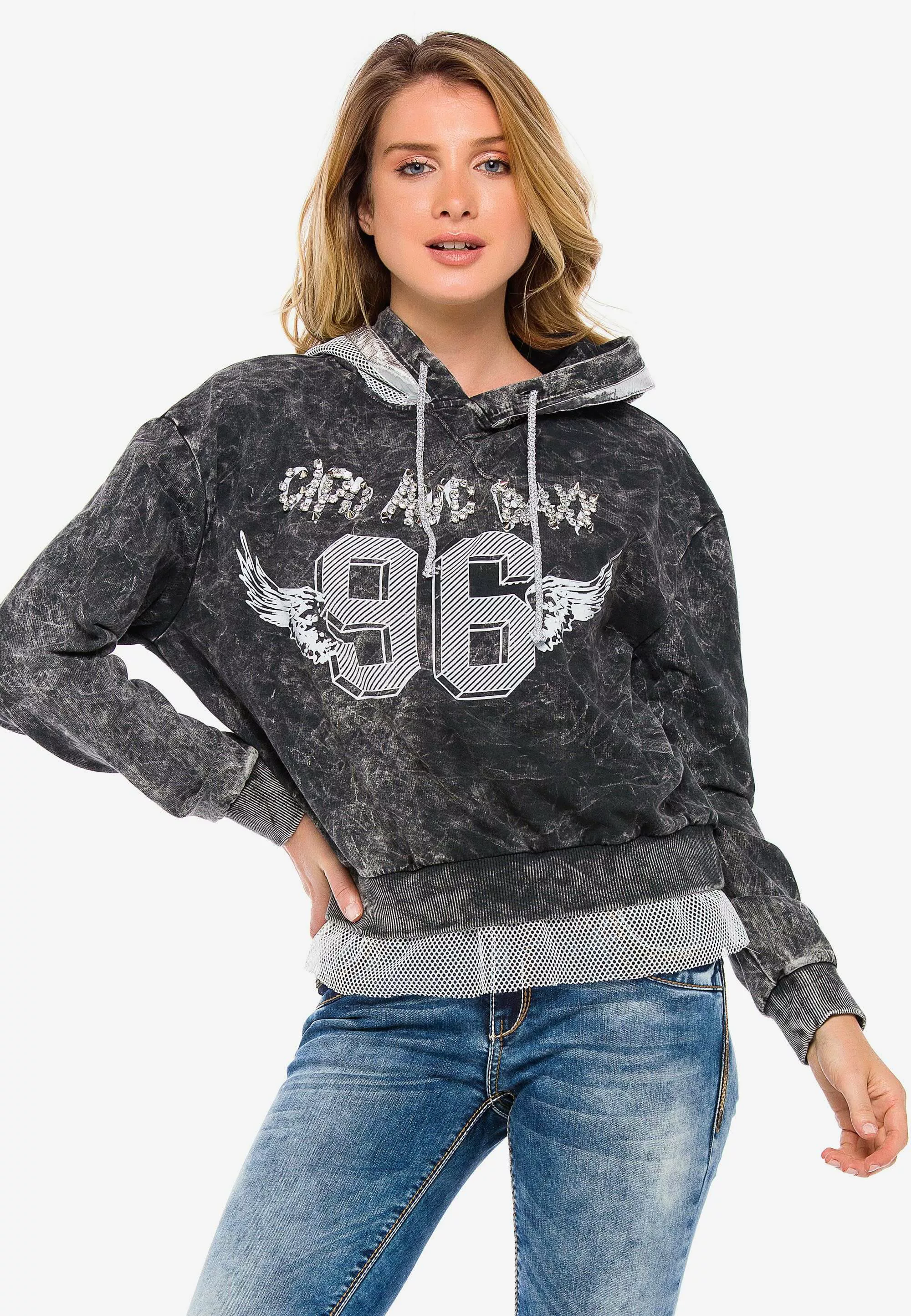 Cipo & Baxx Kapuzensweatshirt, im sportlichen College-Look günstig online kaufen