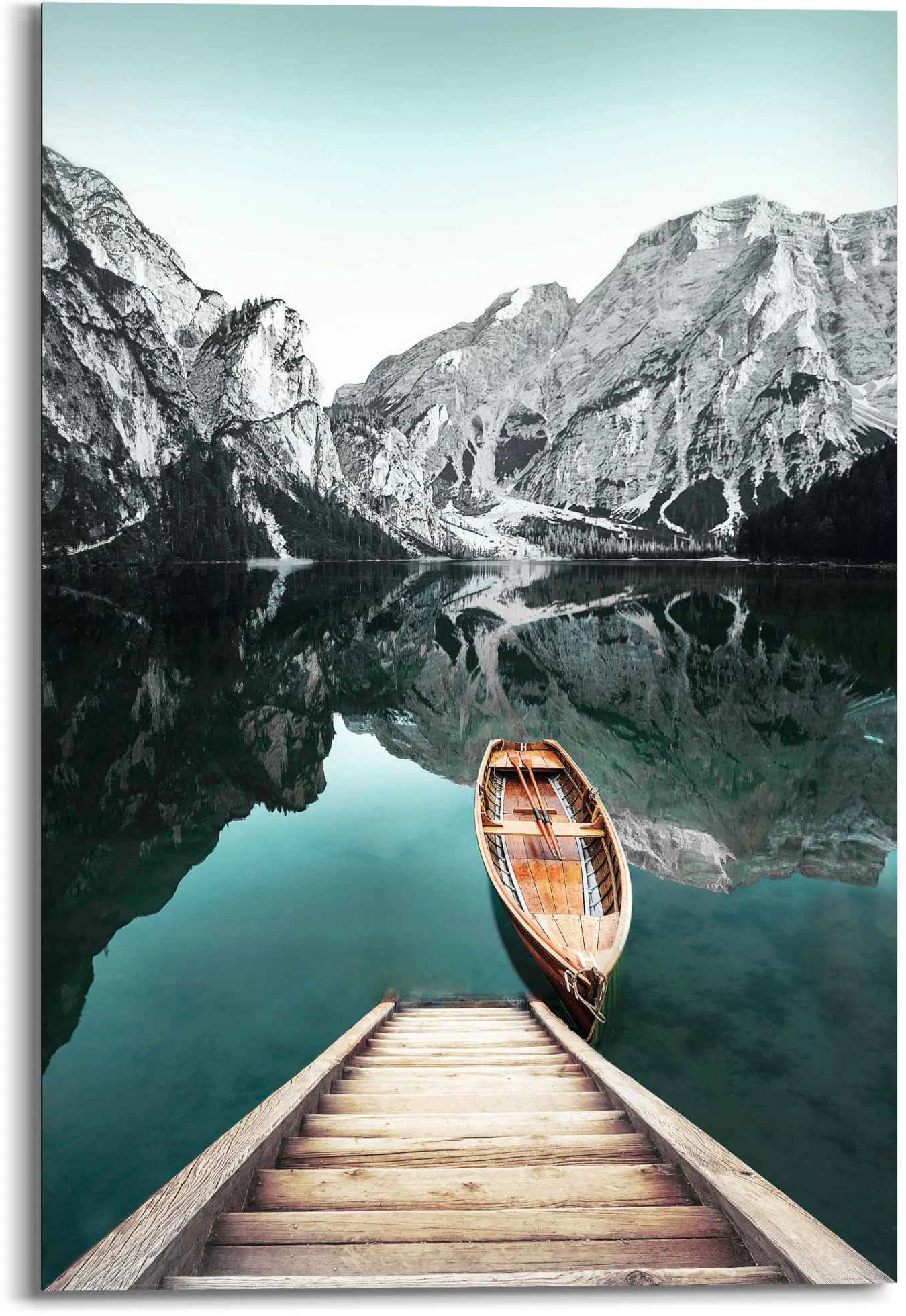 Reinders Wandbild "Wandbild Berg See Rocky Mountains - Glacier - Winter", S günstig online kaufen