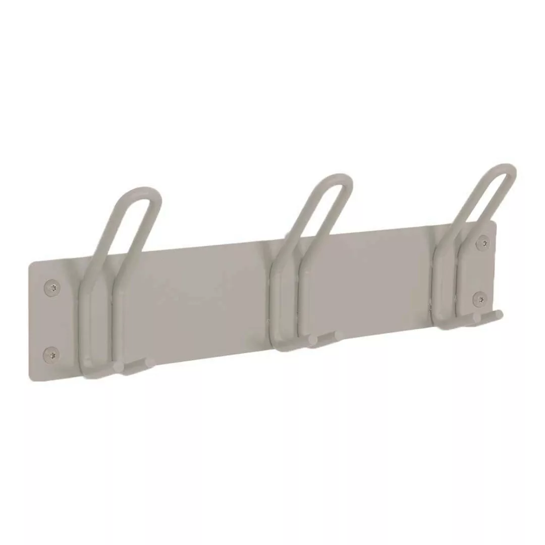 Wandgarderobe aus Metall in Taupe pulverbeschichtet 40 cm breit günstig online kaufen