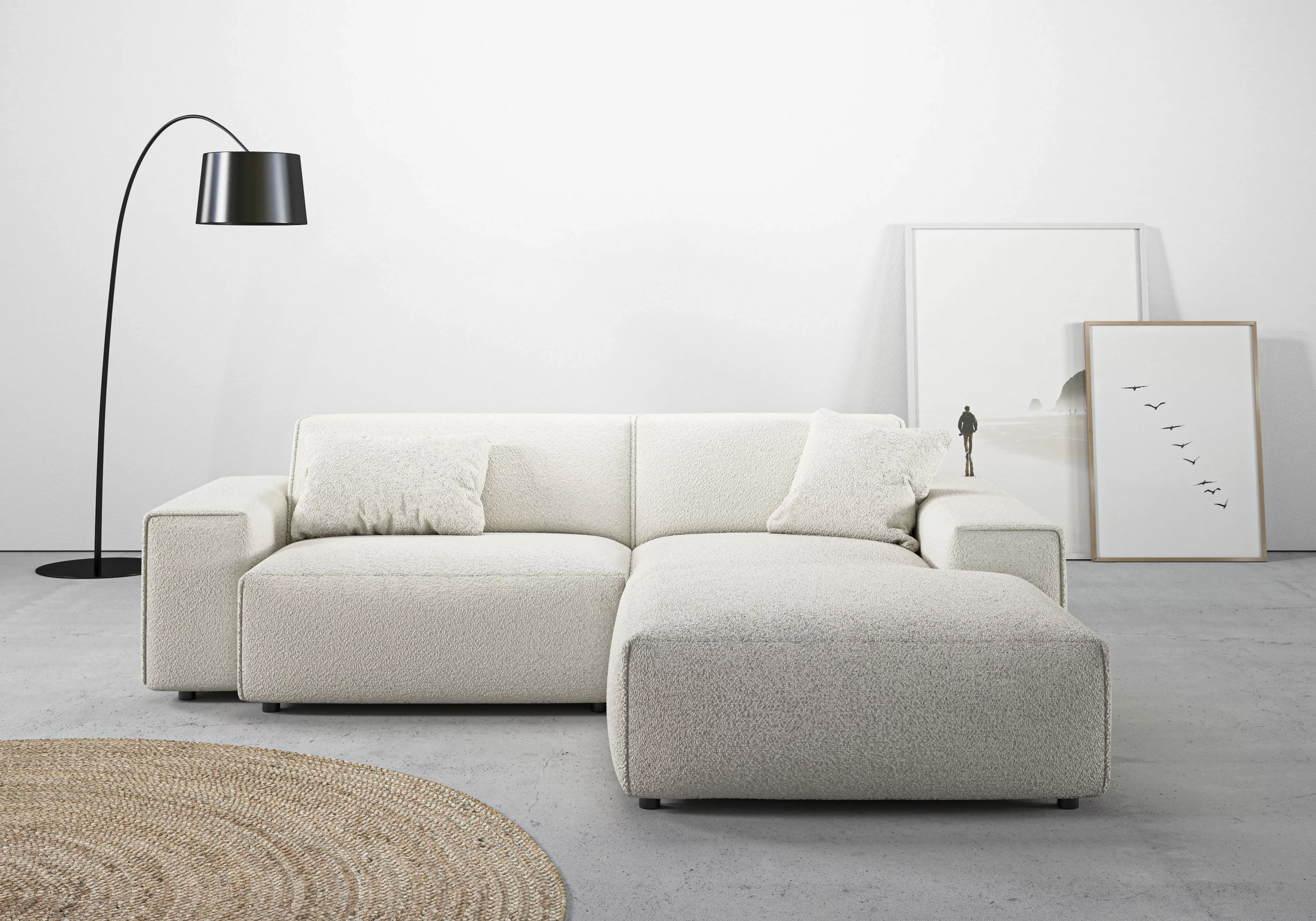 andas Ecksofa Glimminge L-Form auch in Breitcord, Feincord + Easy care-Bezu günstig online kaufen