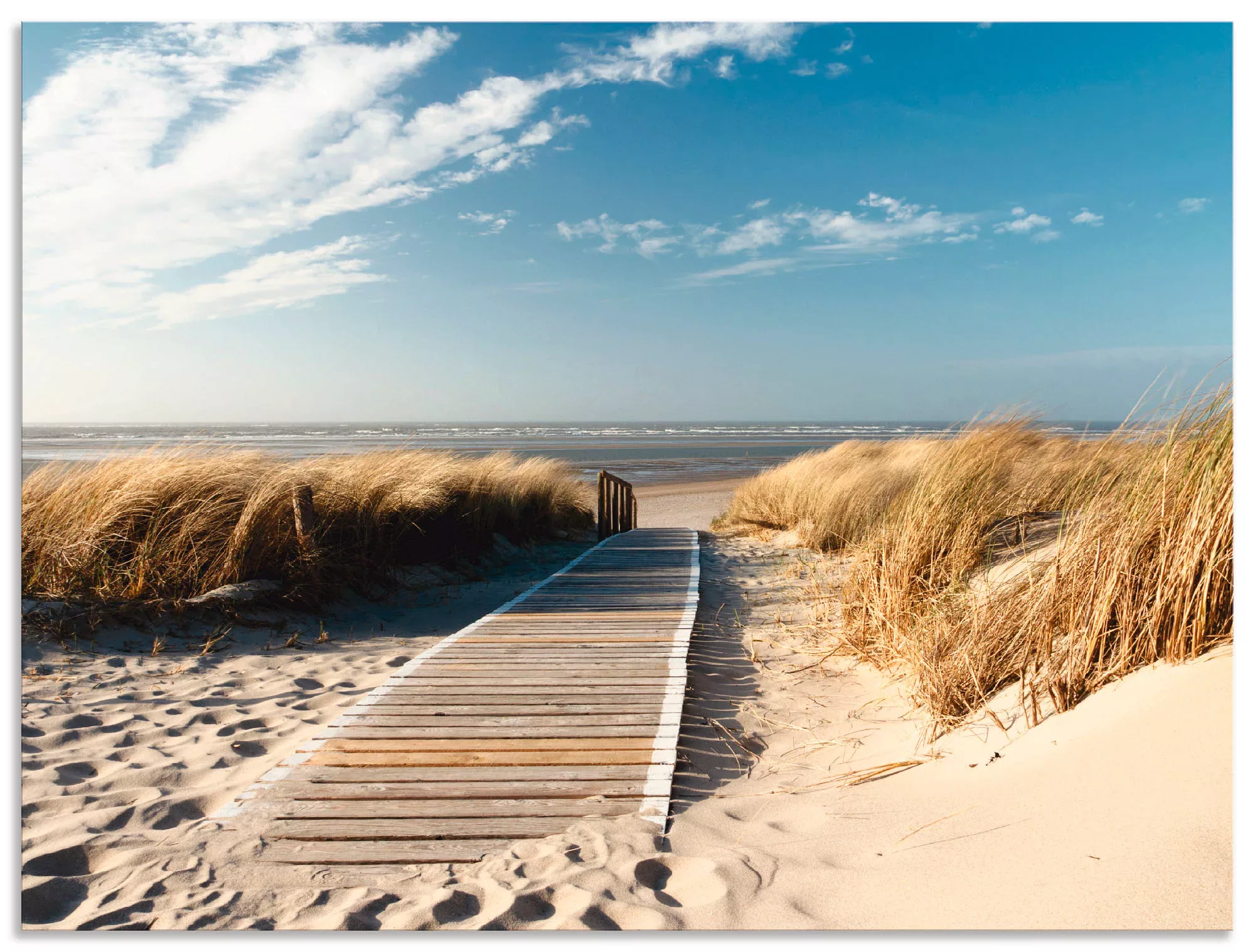 Artland Wandbild »Nordseestrand auf Langeoog - Steg«, Strand, (1 St.) günstig online kaufen