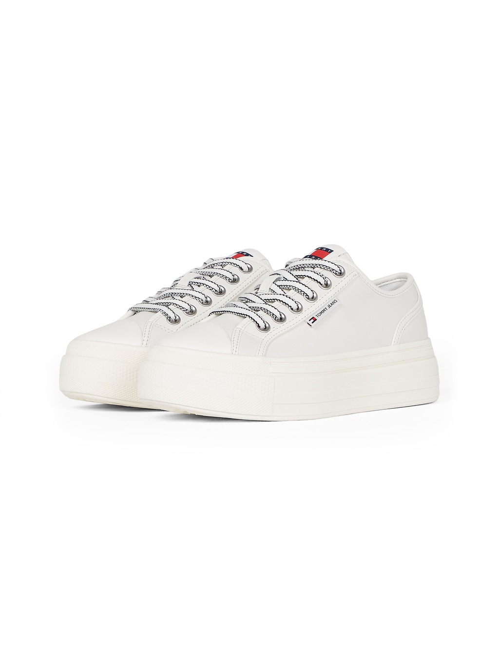 Tommy Jeans Plateausneaker "TJW FOXING VULC LC LEATHER", Freizeitschuh, Hal günstig online kaufen