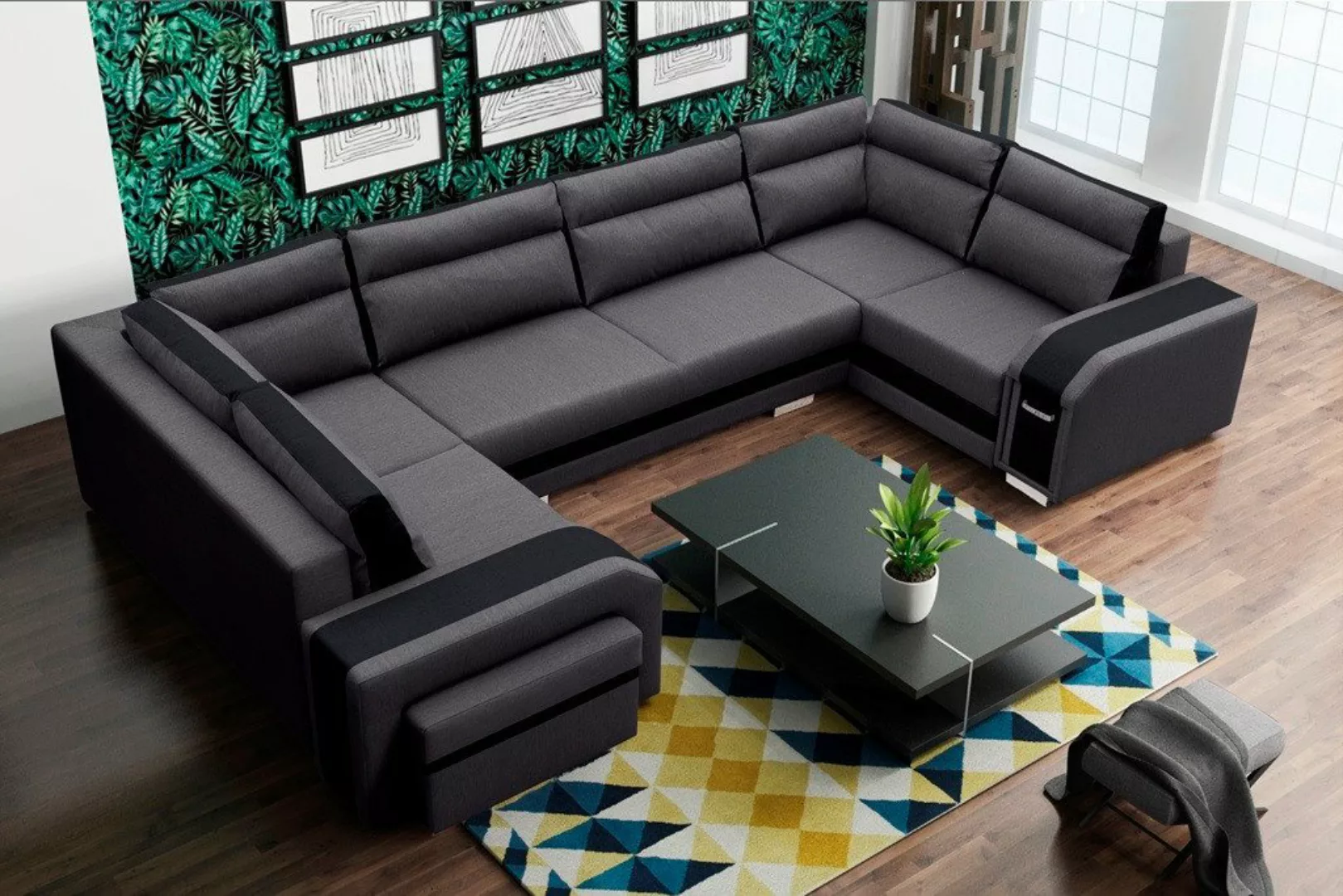 ALTDECOR Wohnlandschaft ASSA, Couch mit Schlaffunktion, Wohnzimmer - Ecksof günstig online kaufen