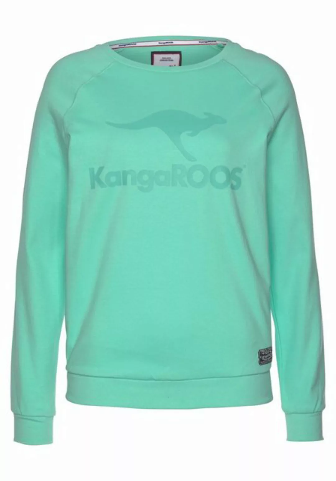 KangaROOS Sweatshirt Langarm, figurumspielender Schnitt, mit Print, Rundhal günstig online kaufen