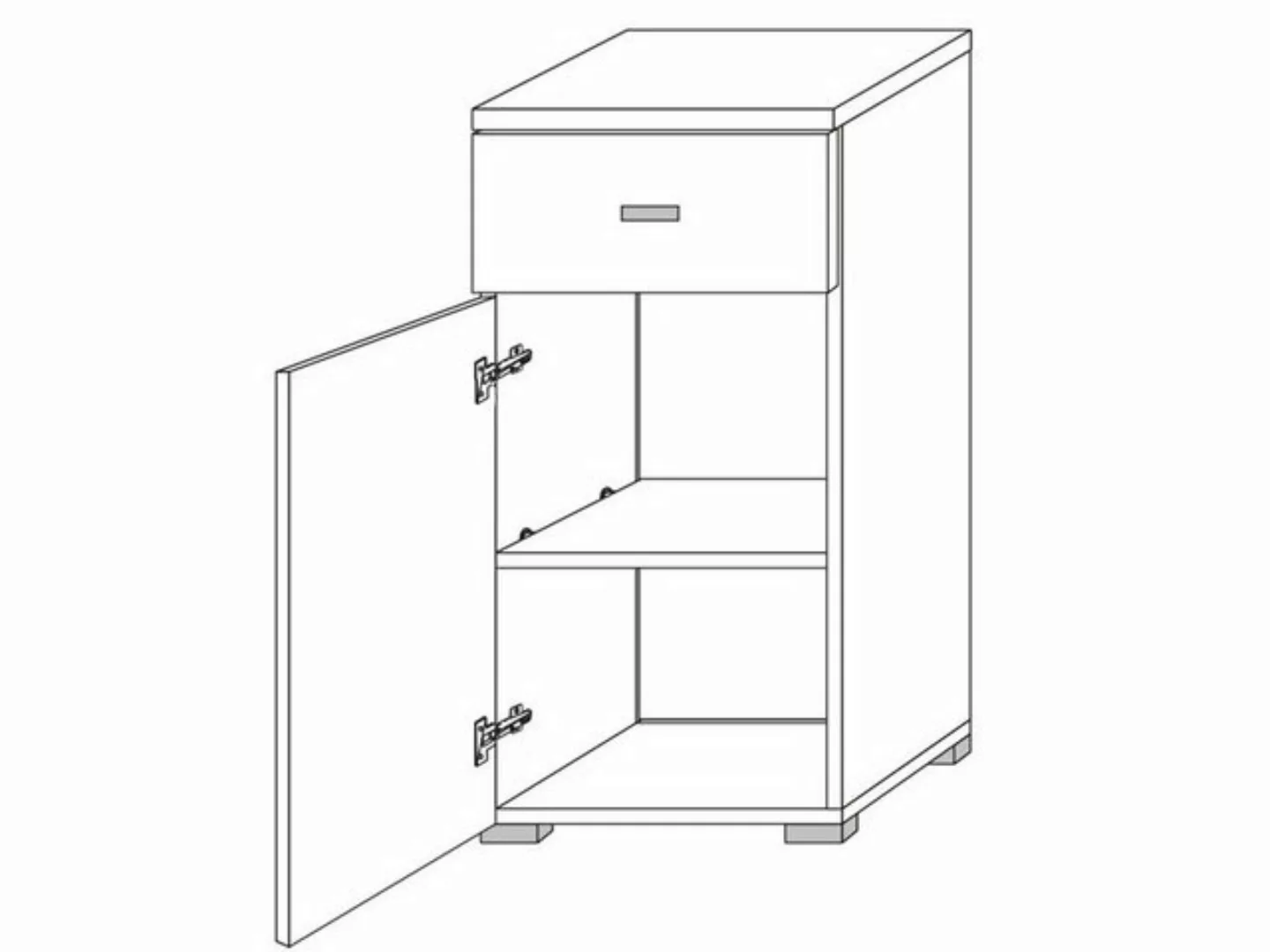 BEGA BBK Unterschrank 38 x 78 x 31 cm (B/H/T) günstig online kaufen